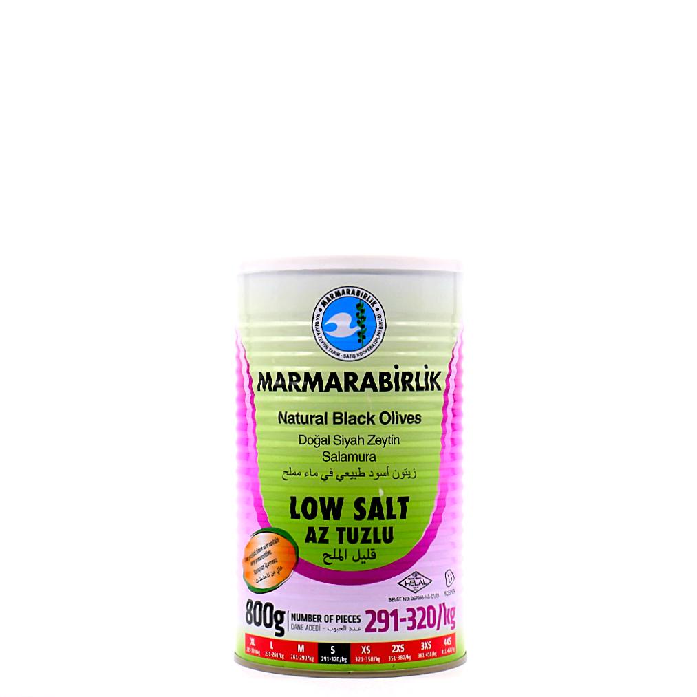 Marmarabirlik Gemlik Black Olive Low Salt S - 800g