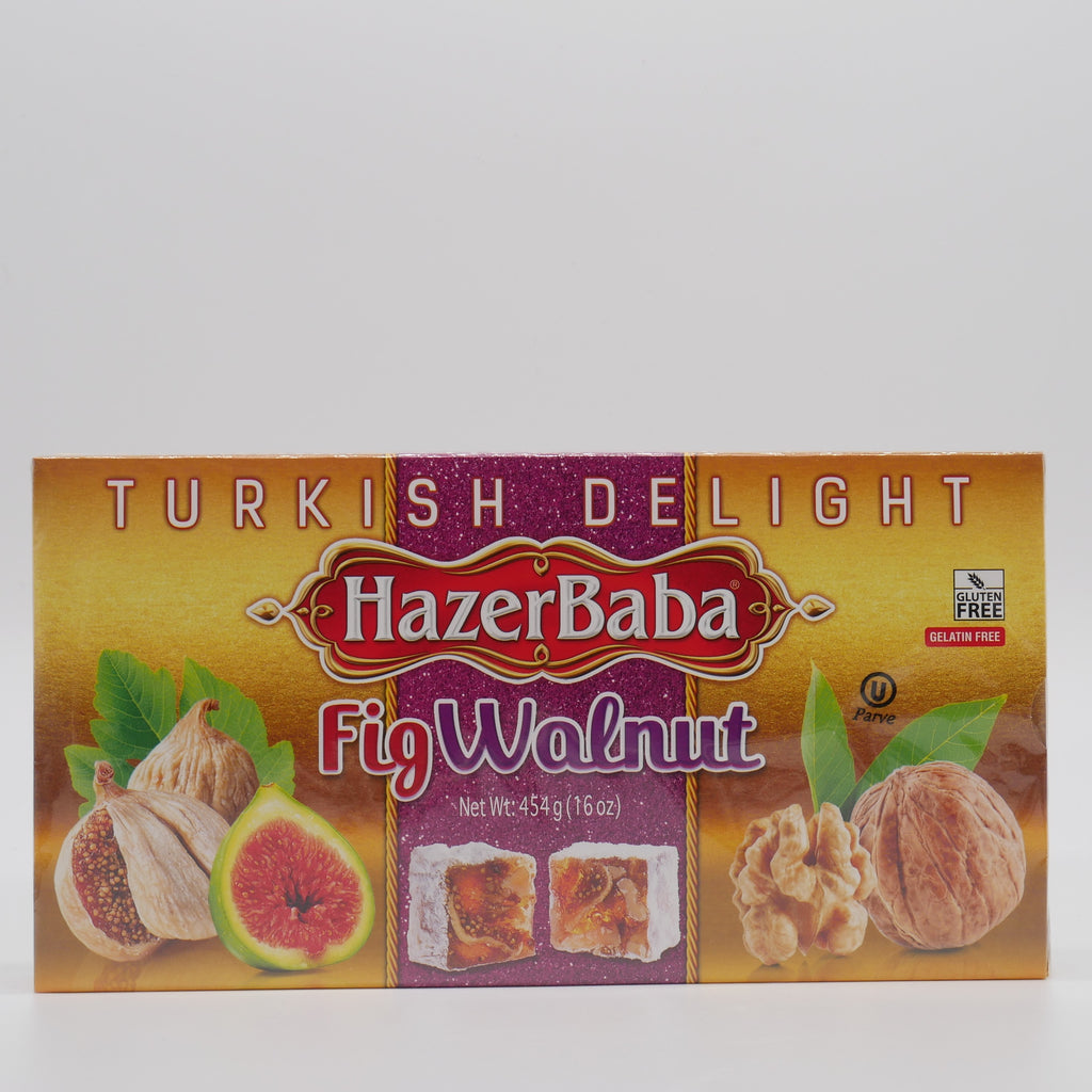HazerBaba Turkish Delight with Fig & Walnut - 454g