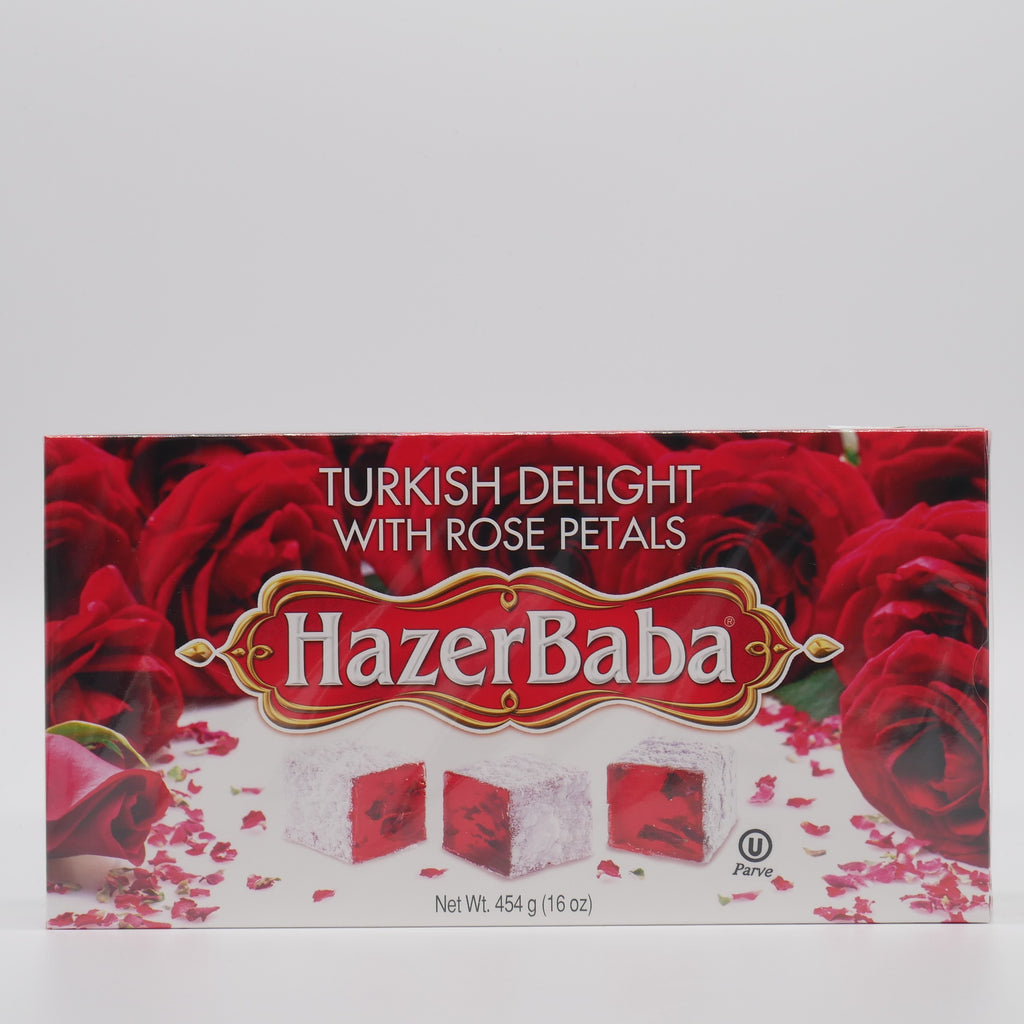 HazerBaba Turkish Delight with Rose Petals - 454g