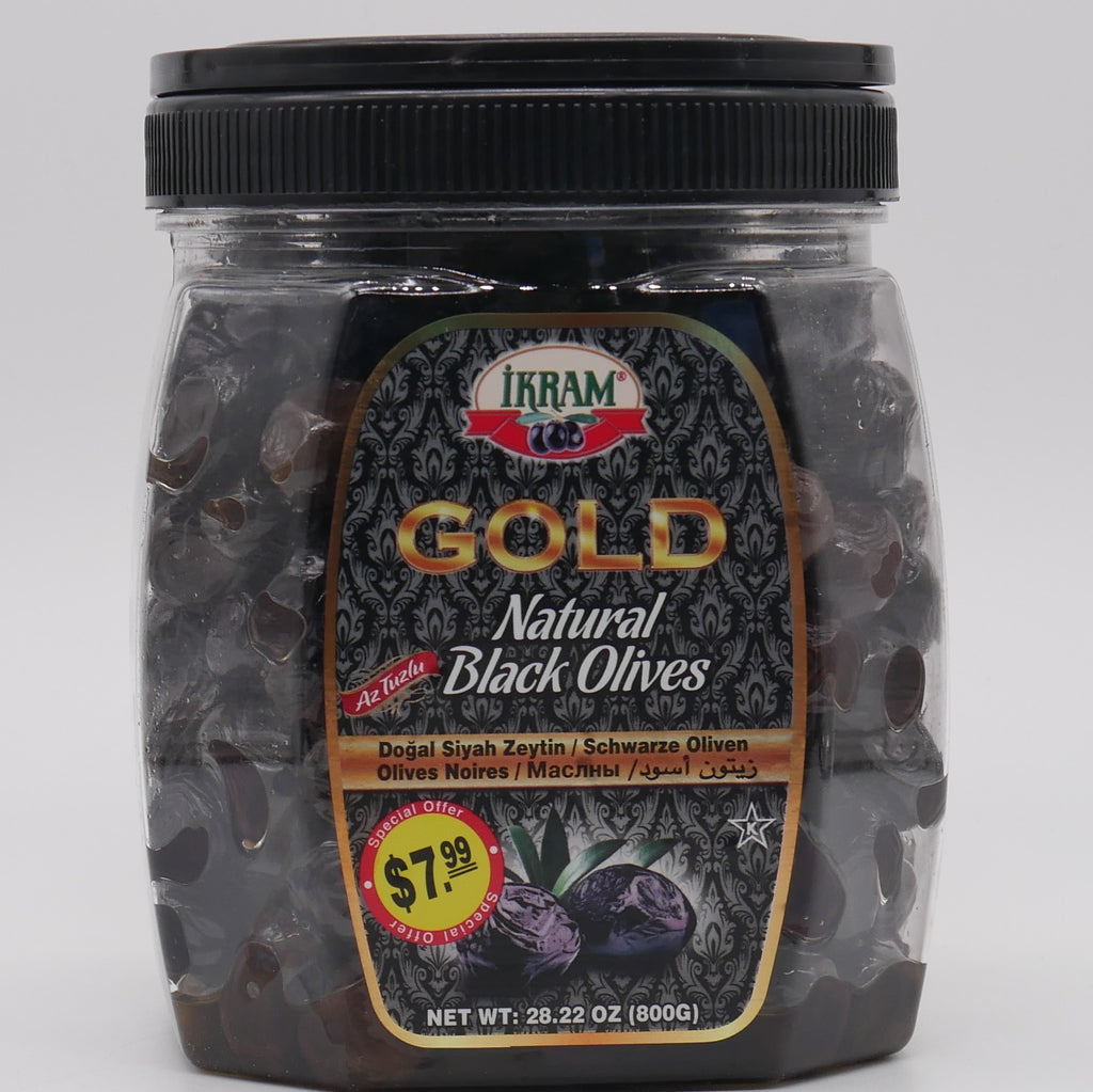 Ikram Gold Natural Black Olives ( Sele Zeytin ) - 800g