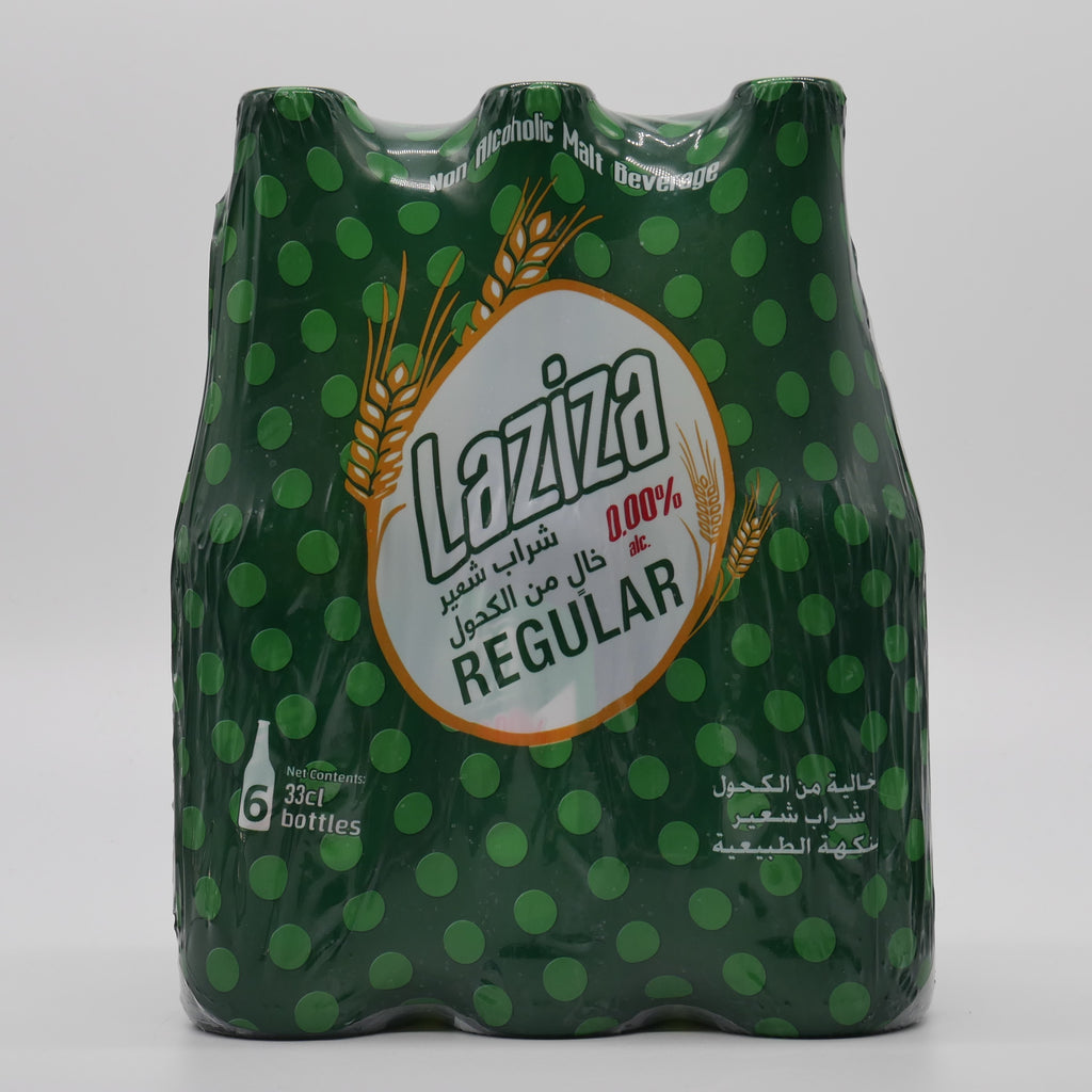 Laziza Regular Non Alcoholic Malt Drink - 6 x 33cl