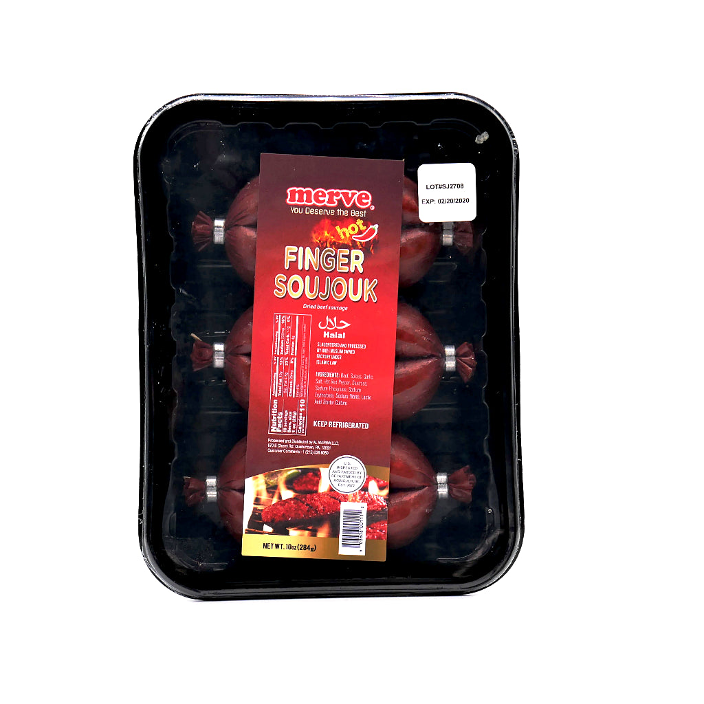 Merve Beef Finger Soujouk Hot - 15oz