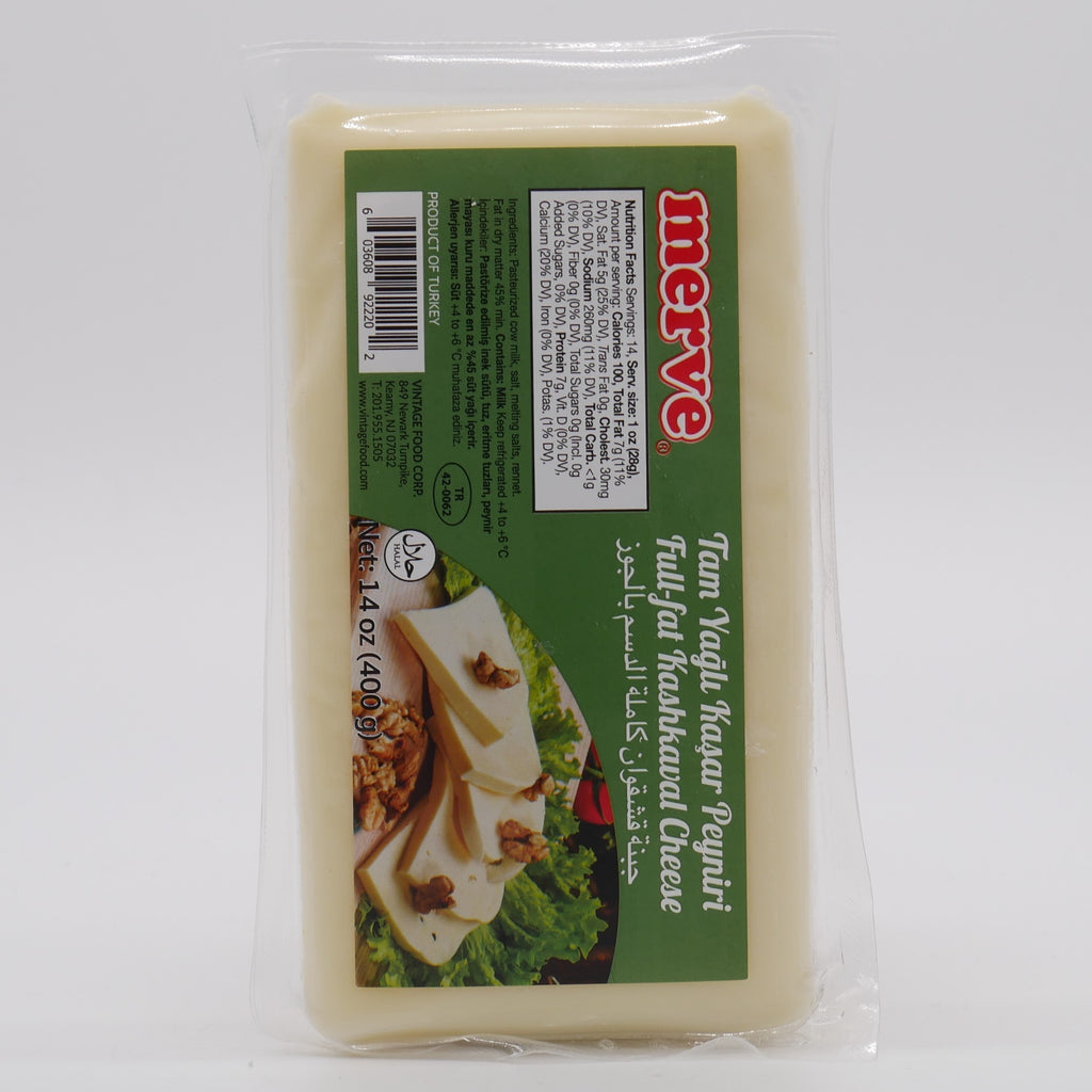 Merve Full Fat Kashkaval Cheese - 400g