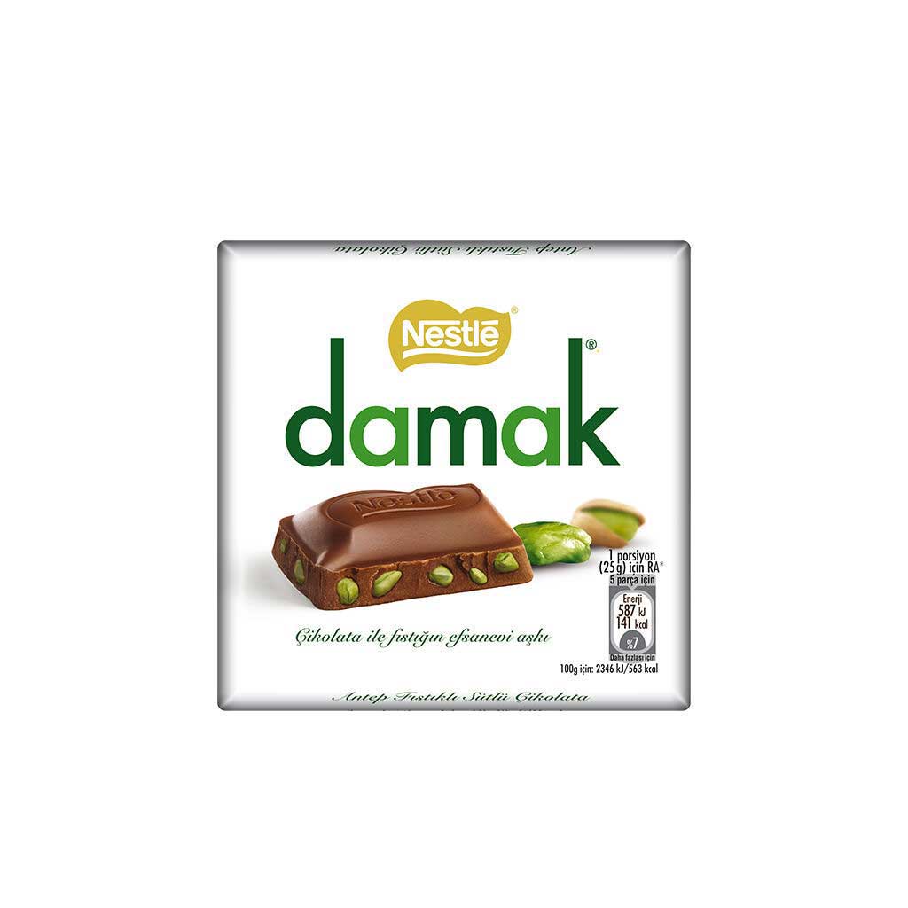 Nestle Damak Milk Chocolate with Pistachio - 60g