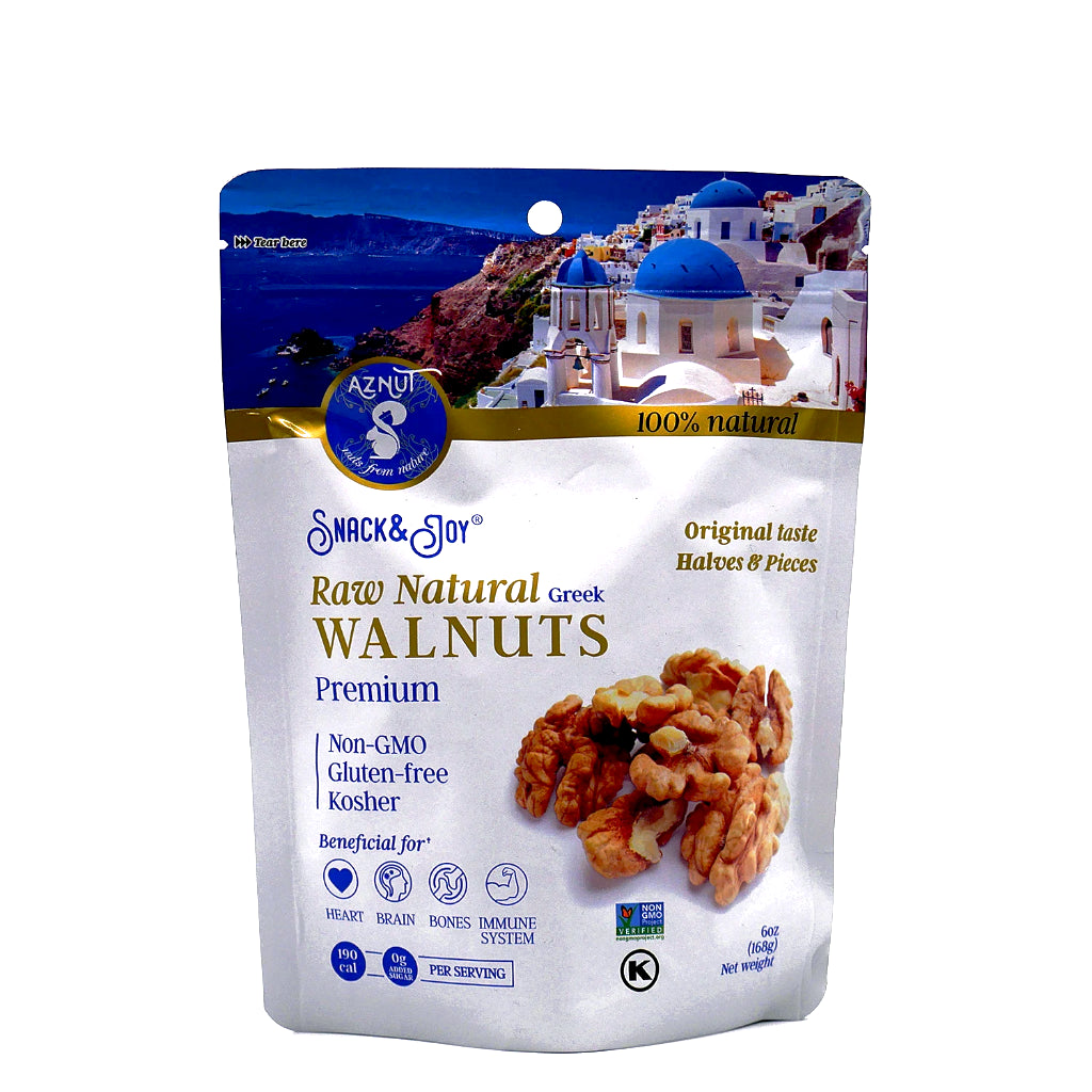 Aznut Raw Natural Greek Walnut - 168g