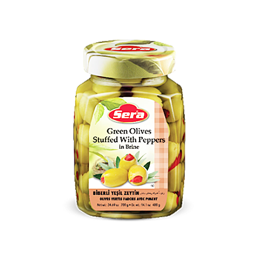 Sera Green Olives Stuffed w/Pepper - 700g