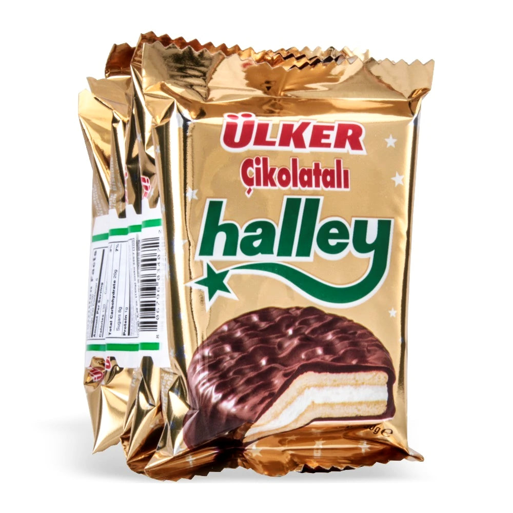 Ulker Halley Chocolate Coated Sandwich Biscuits 5pc - 150g